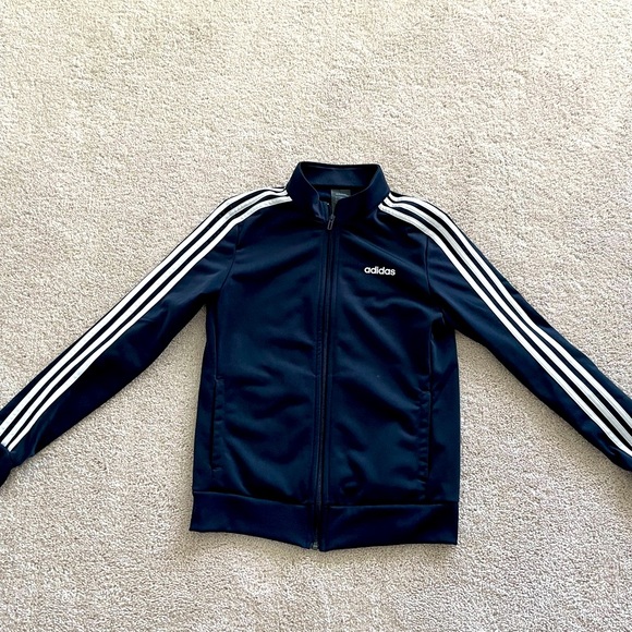 Adidas Navy Blue Tracksuit with White Stripes. Like new! Only wore 1 time 💙🤍 - Picture 2 of 3